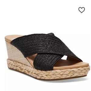 New Dolce Vita Women's Erial Crossband Raffia Wedge Sandals Size 9.5